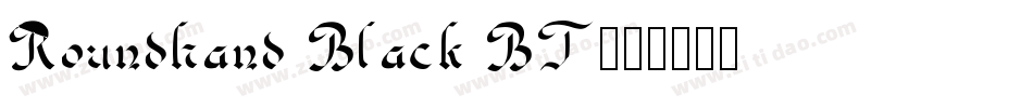 Roundhand Black BT字体转换